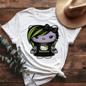 Hello Kitty White Gothic T-Shirts